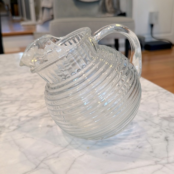 Retro honey teapot, glass - Picture 1 of 2